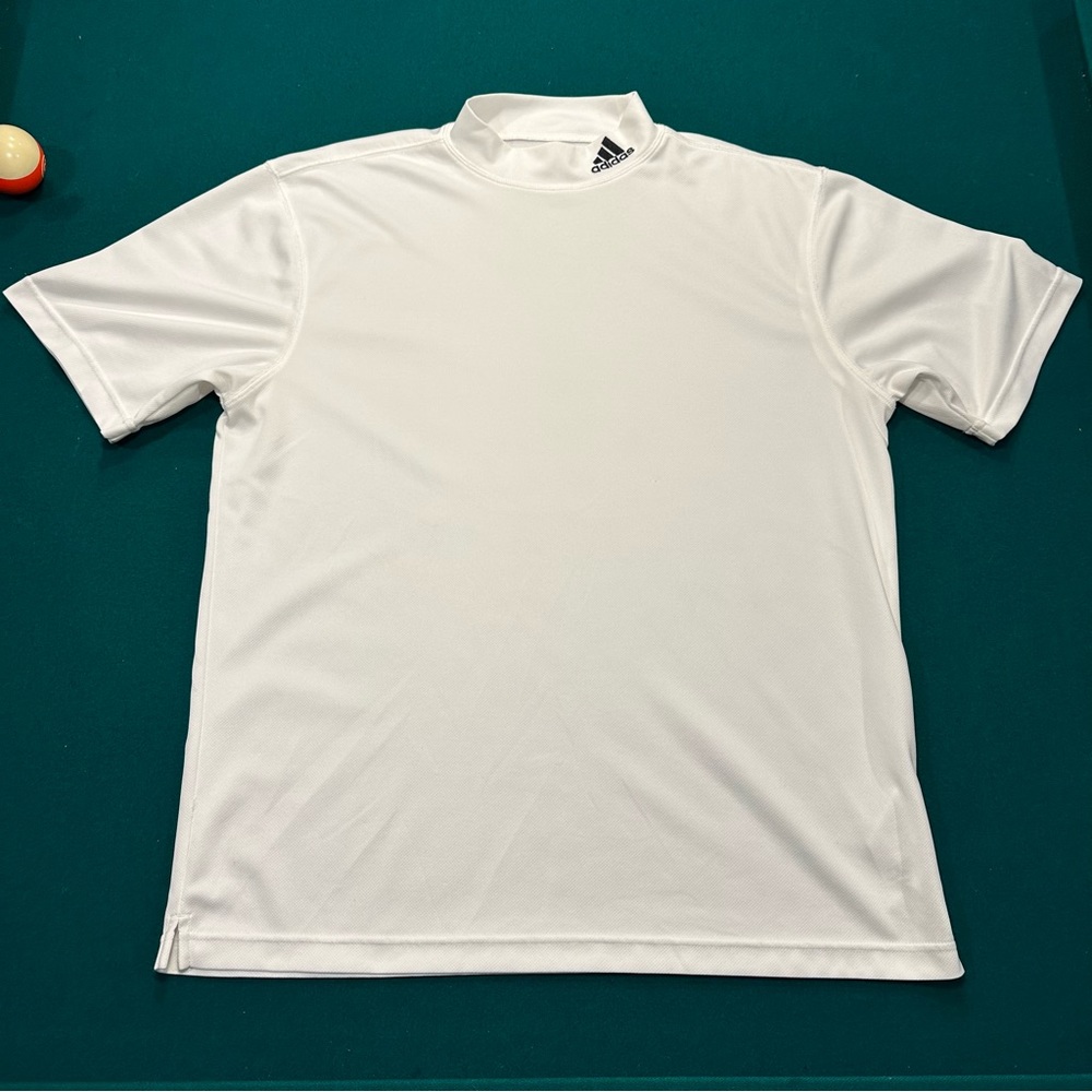 White Adidas Turtle Neck Tee